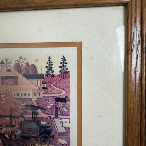 Charles Wysocki VINTAGE Farm Folk Frame Print‎ 12 x 14 inches - Picture 5 of 10